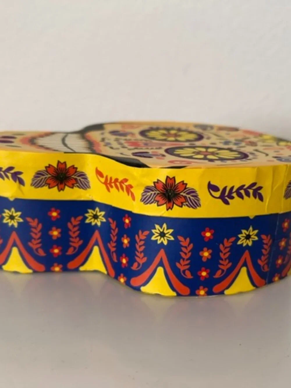 Dia de los Muertos Cardboard Skull Box NEW